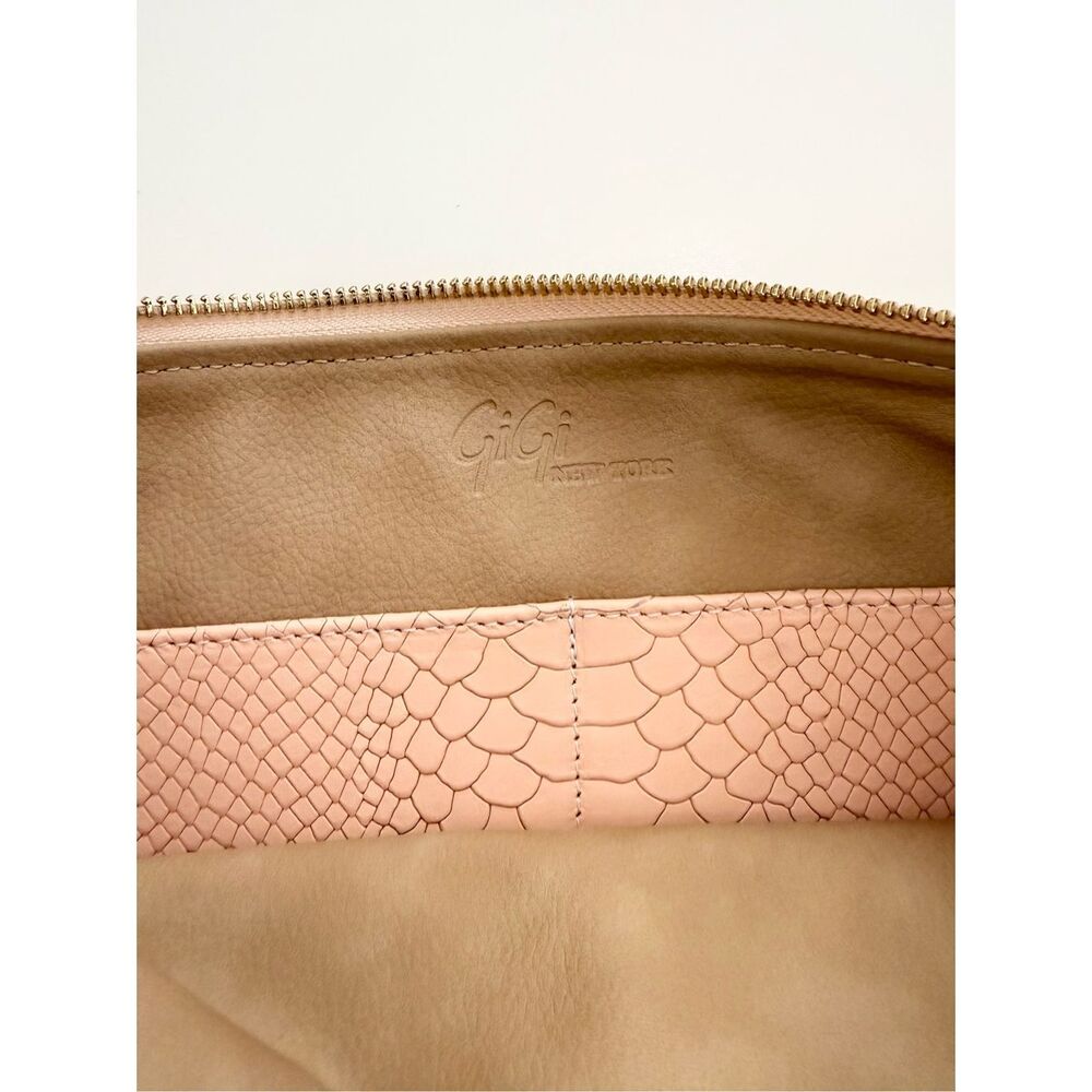 Gigi New York Blush Pink Python Embossed Leather … - image 5